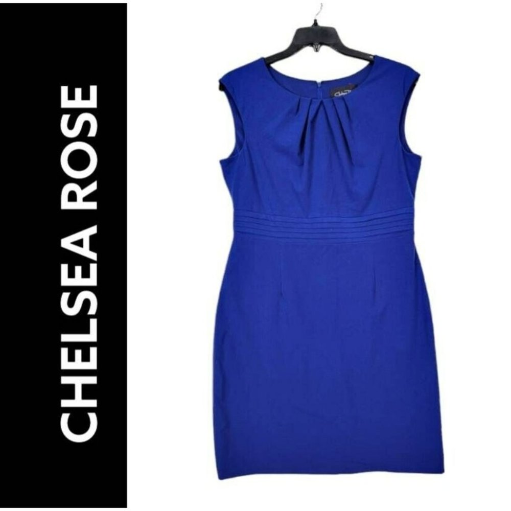 Chelsea Rose Woman Blue Size 14 Sleeveless  Empire Waist Career Formal Dress